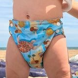 'Keeling in the Sands' OSFM Side Snapping Cloth Nappy