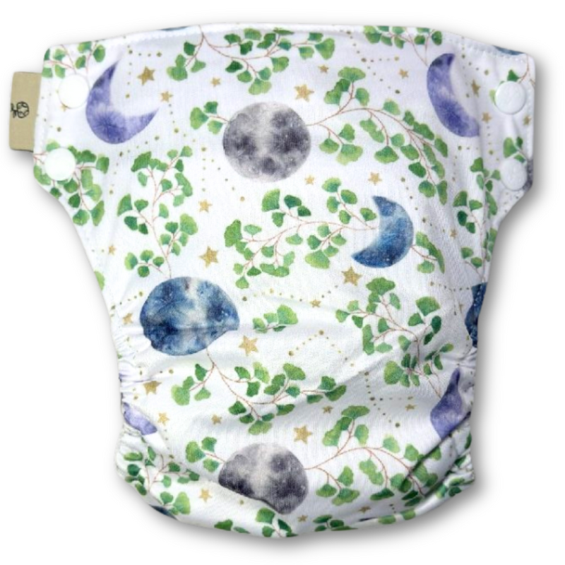 Snapping Cloth 'Moon phases' OSFM Side Snapping Cloth Nappy – Earthside Eco Bums