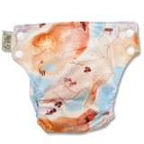 'Wandering Wild' OSFM Side Snapping Cloth Nappy