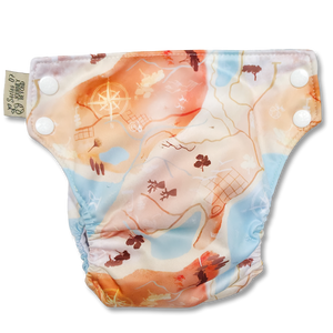 'Wandering Wild' OSFM Side Snapping Cloth Nappy