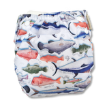 'Girt by sea' OSFM Side Snapping Cloth Nappy