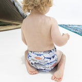 'Girt by sea' OSFM Side Snapping Cloth Nappy