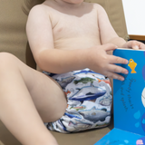 'Girt by sea' OSFM Side Snapping Cloth Nappy