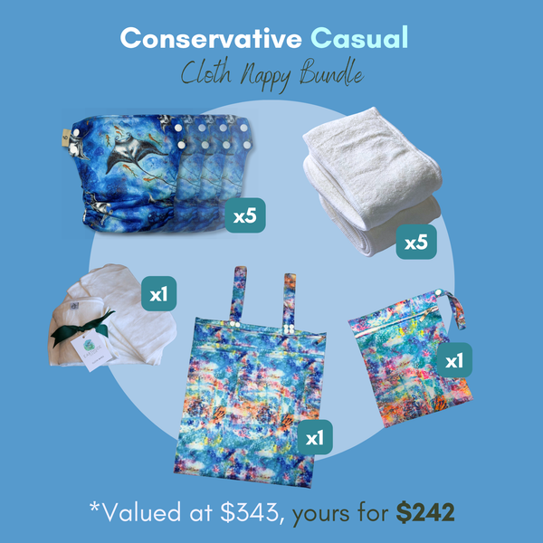 Conservative Casual Cloth Nappy Bundle