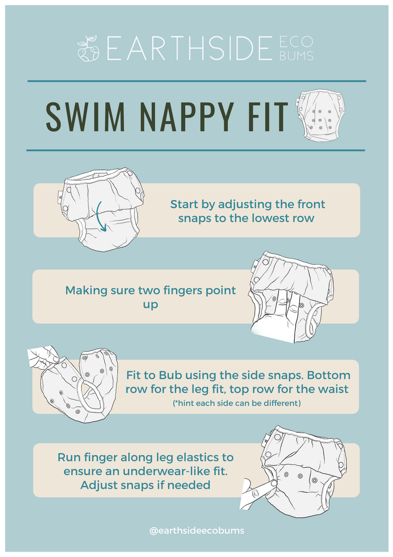 'Manta ray' OSFM Reusable Swim Nappy