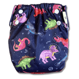 'Space Explor-ROAR' OSFM Side Snapping Cloth Nappy
