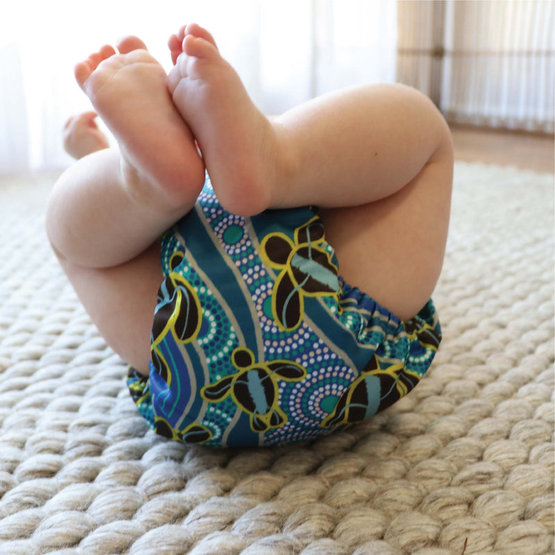 Snapping Cloth 'Yakaarn' OSFM Side Snapping Cloth Nappy – Earthside Eco Bums