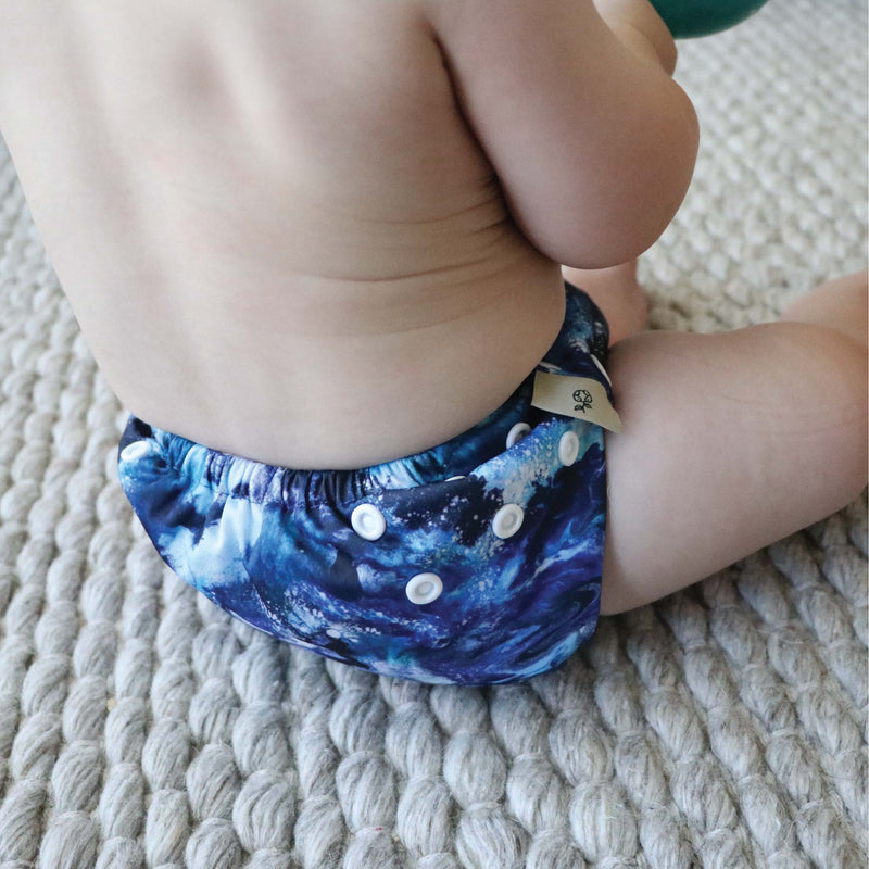 'Western Waters' OSFM Side Snapping Cloth Nappy