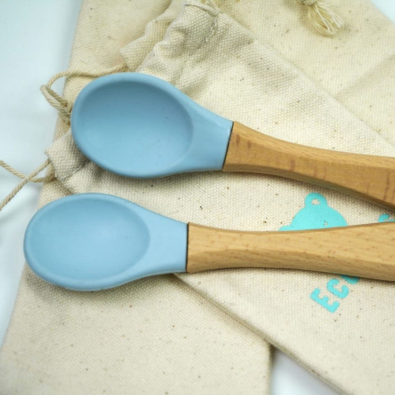 EcoCubs Spoon Duo Beechwood and Silicone